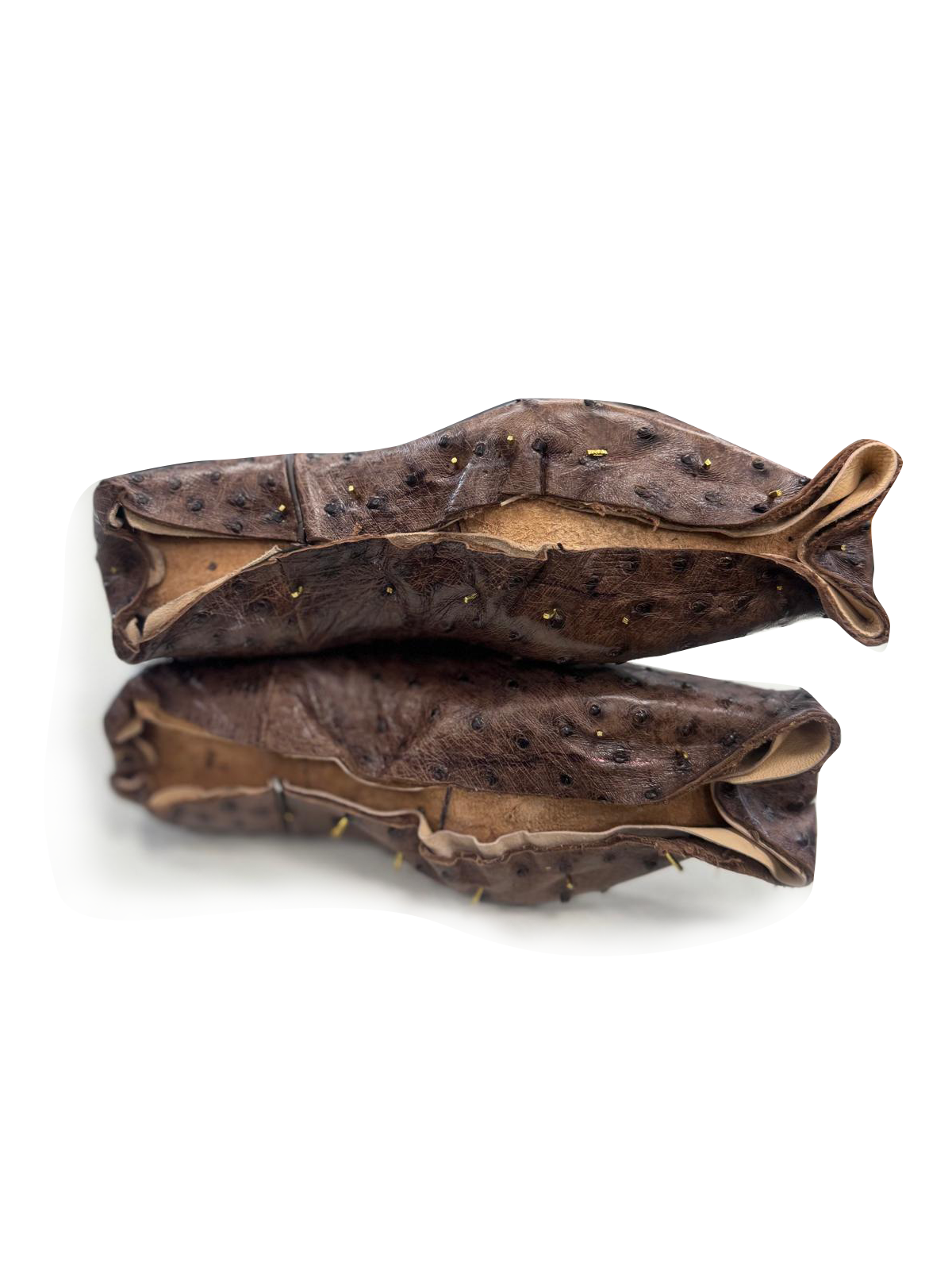 Cosmic Zebra — Brown zebra western boot in genuine ostrich (view 3)