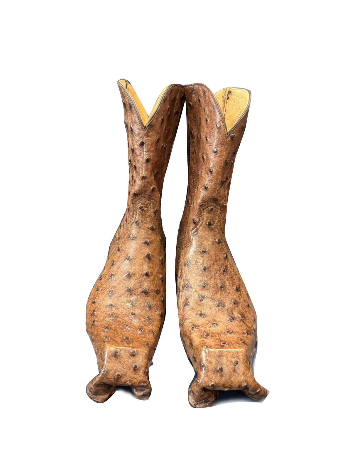 Cosmic Zebra — Brown zebra western boot in genuine ostrich (view 4)